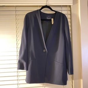 Madewell Boyfriend Blazer (Navy)